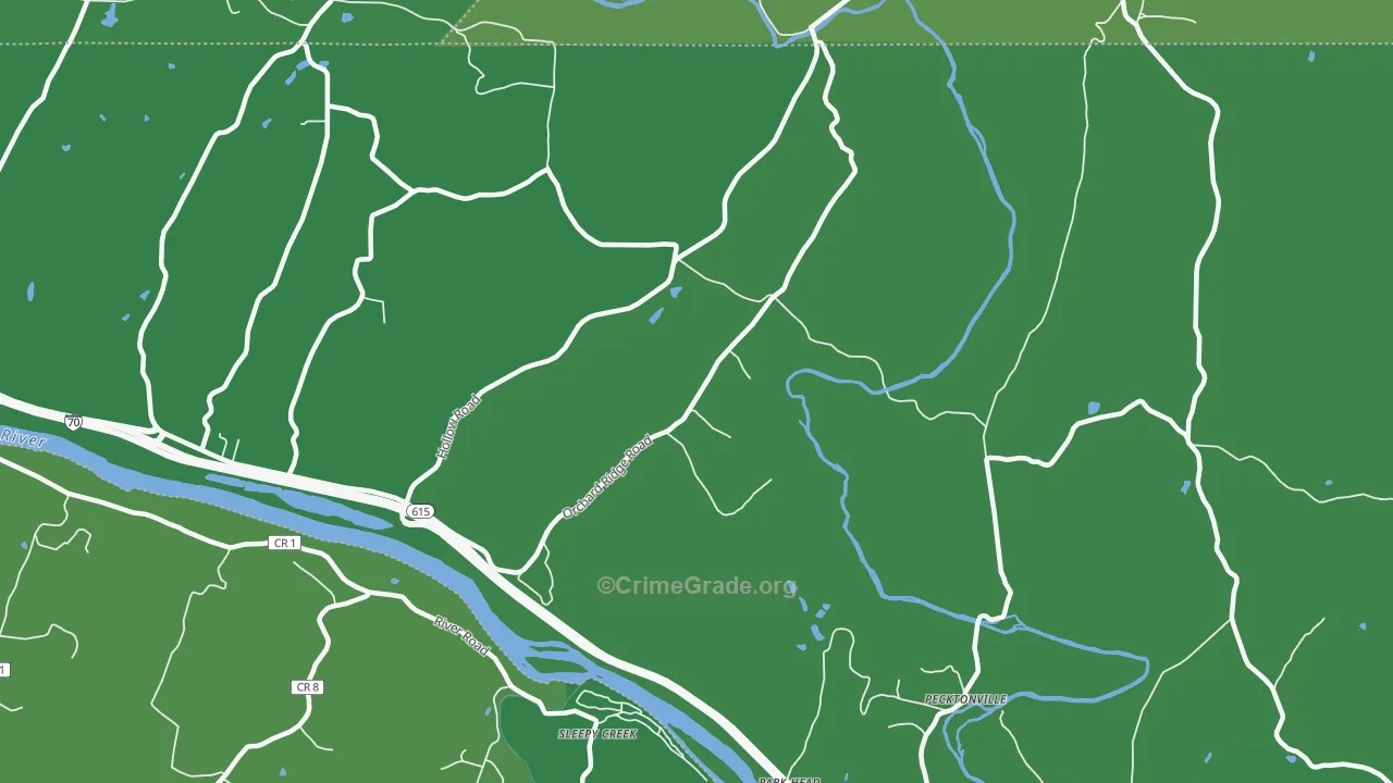 Park Head, MD Map of Vehicle Theft Rates