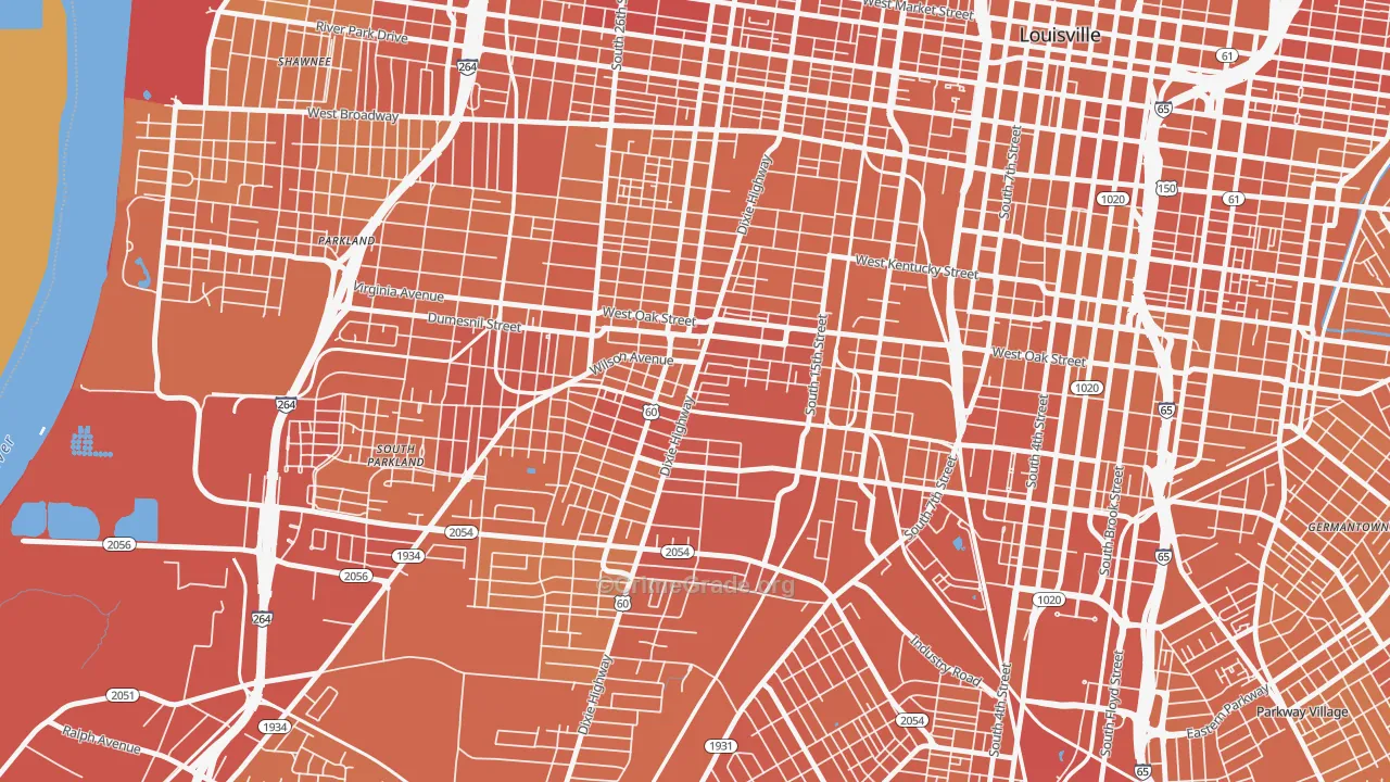 Park Hill, Louisville, KY Map of Vehicle Theft Rates