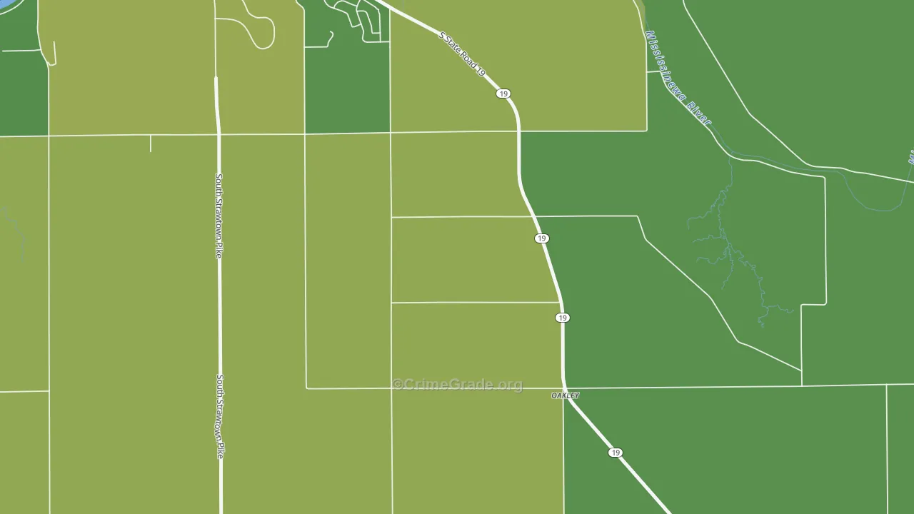 Park View Heights, IN Map of Vehicle Theft Rates