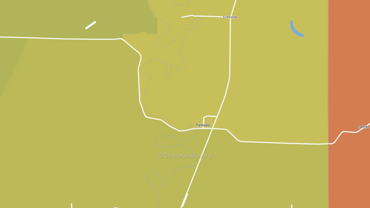 Parkdale, AR Map of Vehicle Theft Rates