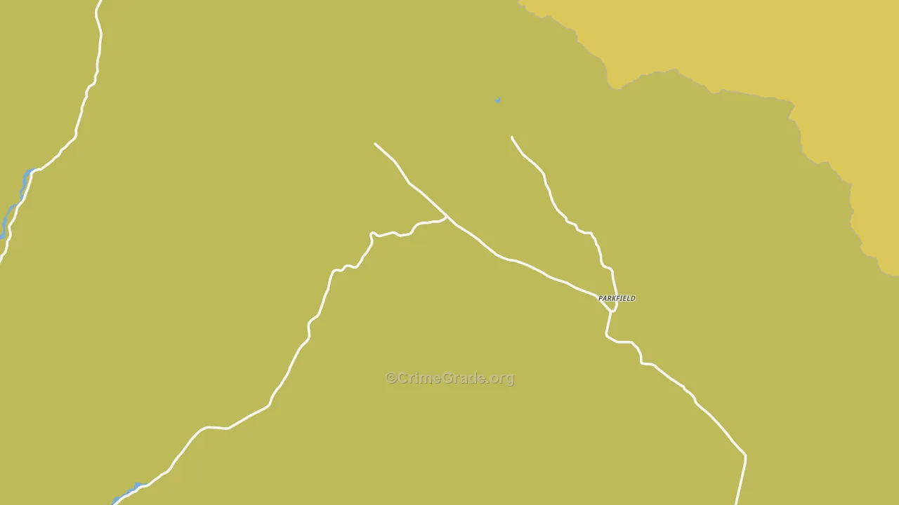 Parkfield, CA Map of Vehicle Theft Rates