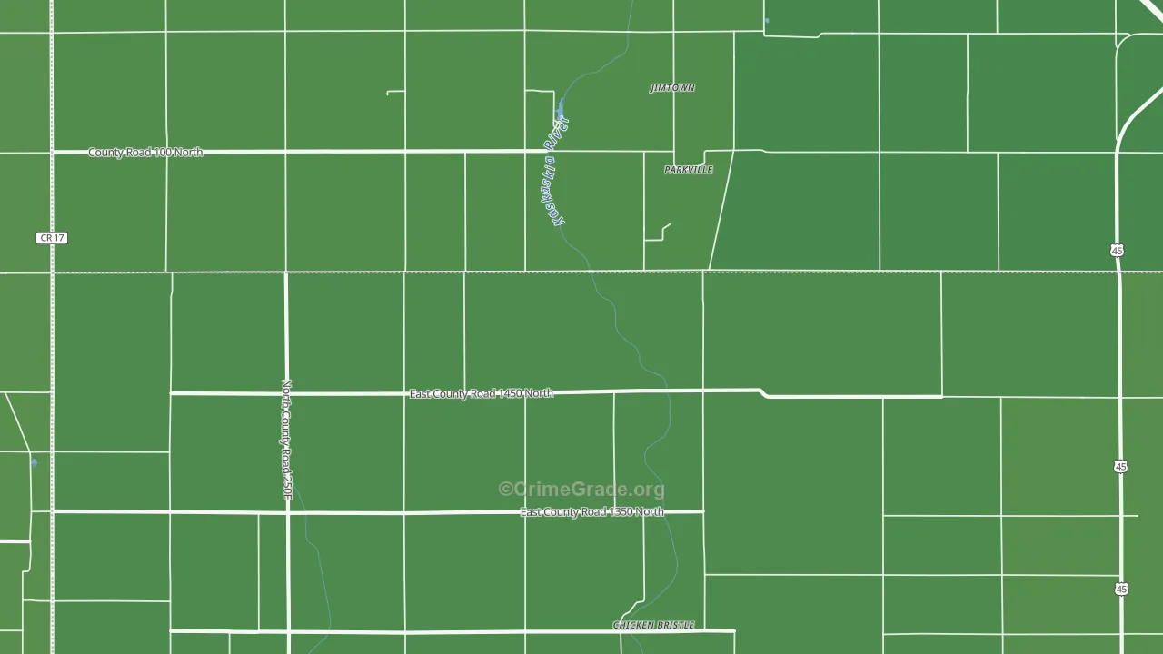 Parkville, IL Map of Vehicle Theft Rates
