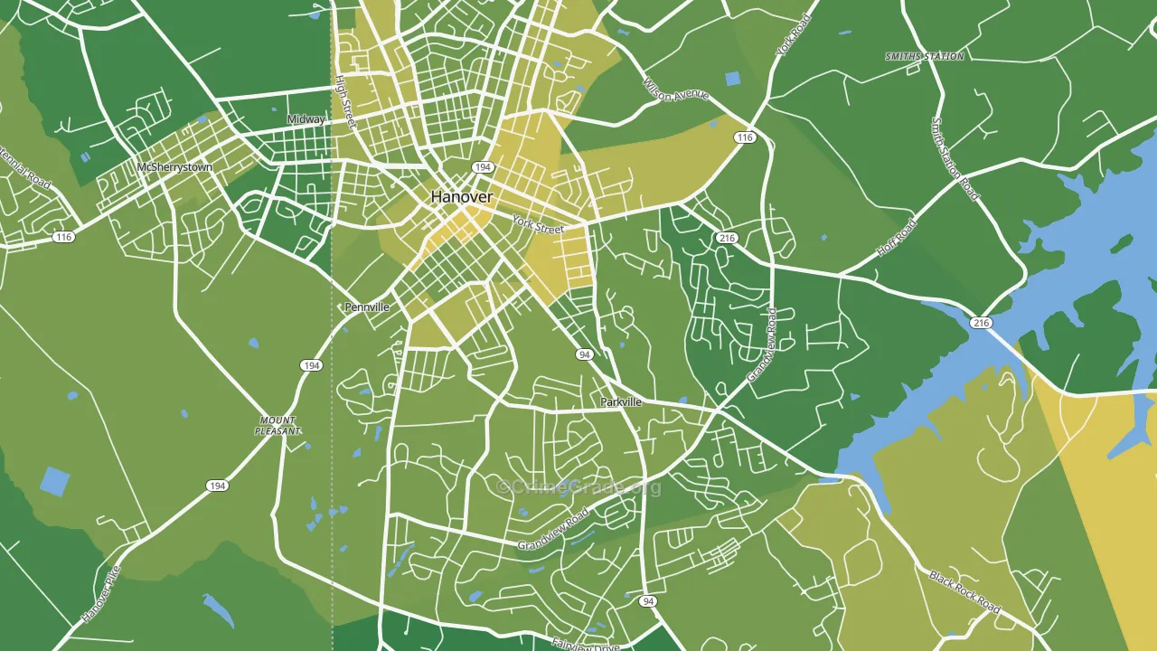 Parkville, PA Map of Vehicle Theft Rates