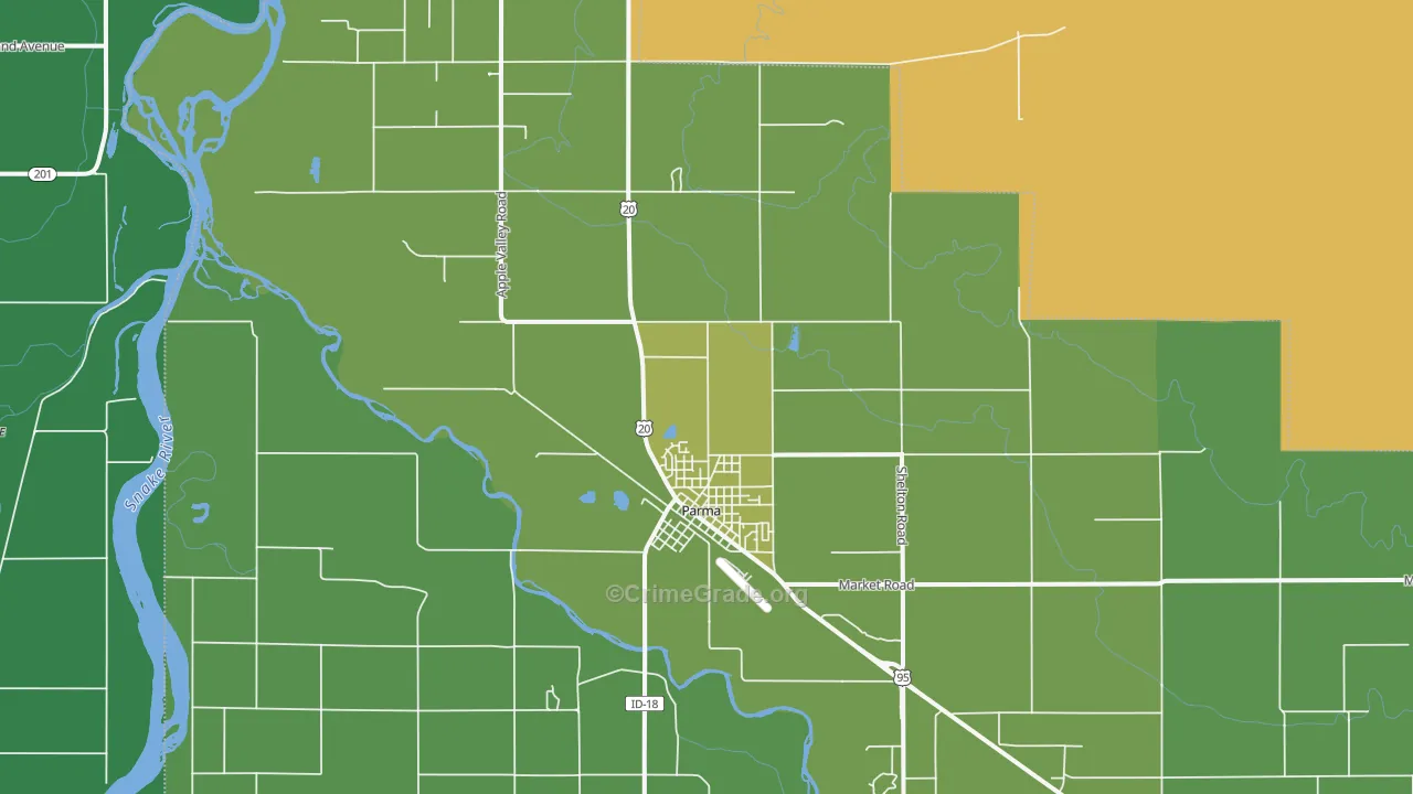 Parma, ID Map of Vehicle Theft Rates