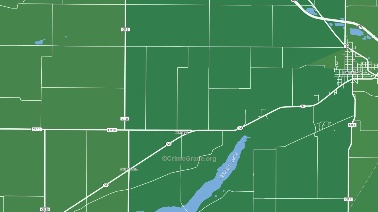 Parnell, IL Map of Vehicle Theft Rates