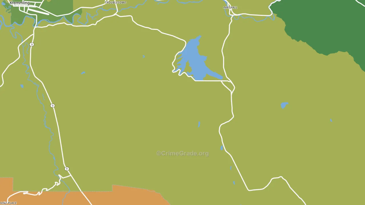Parshall, CO Map of Vehicle Theft Rates