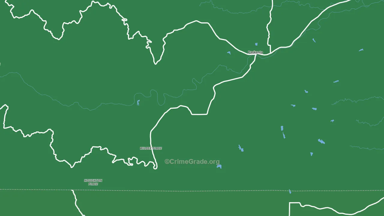 Paskenta, CA Map of Vehicle Theft Rates