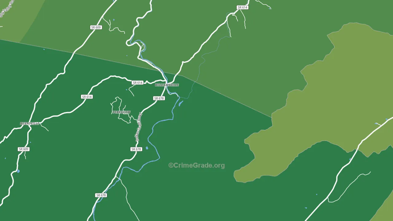Patna, VA Map of Vehicle Theft Rates