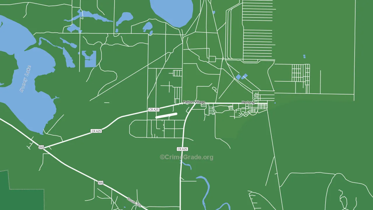 Patton Village, CA Map of Vehicle Theft Rates