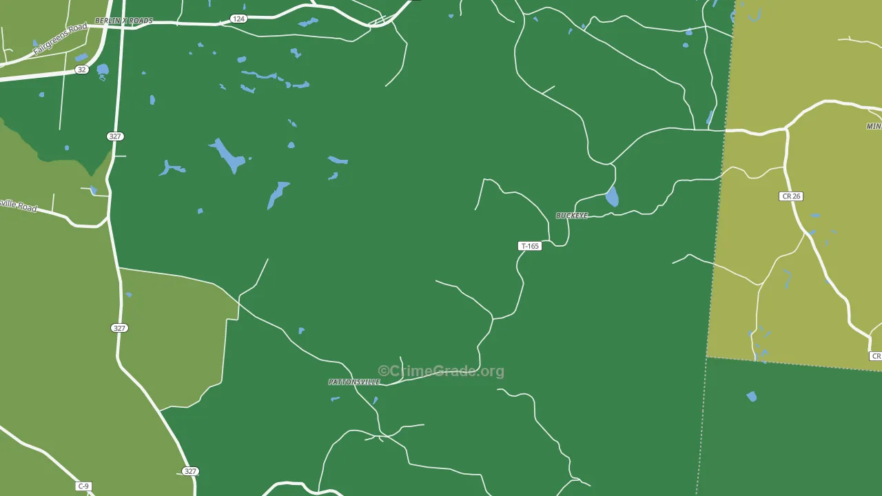 Pattonville, OH Map of Vehicle Theft Rates
