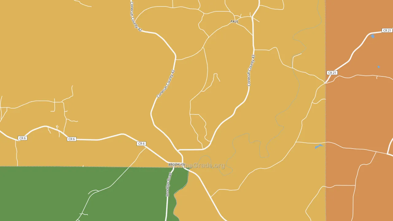 Paul, AL Map of Vehicle Theft Rates