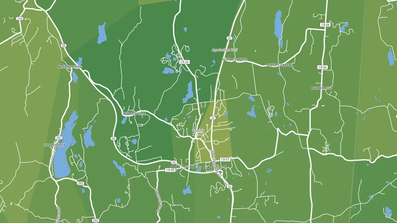 Pawling, NY Map of Vehicle Theft Rates