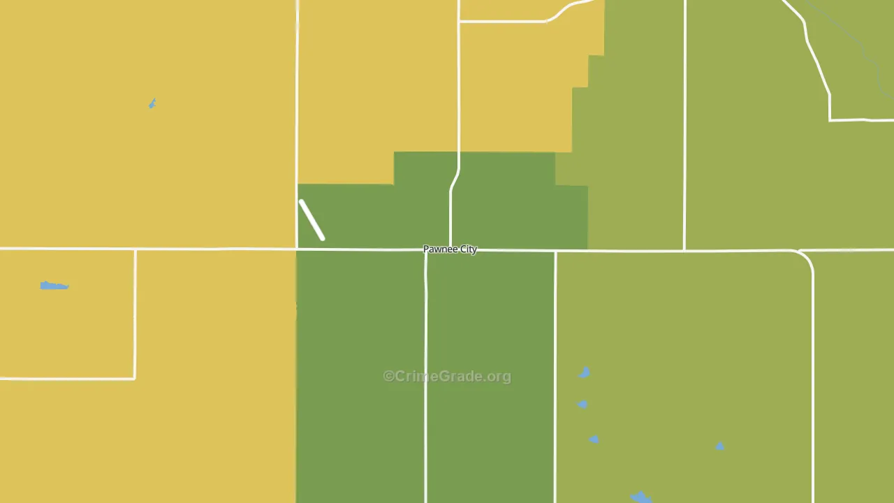 Pawnee City, NE Map of Vehicle Theft Rates