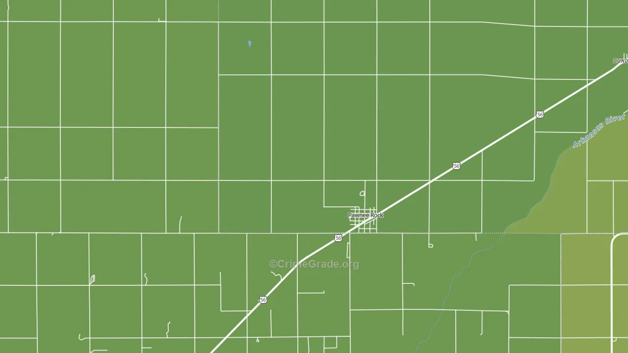 Pawnee Rock, KS Map of Vehicle Theft Rates