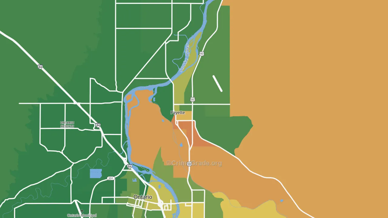 Payette, ID Map of Vehicle Theft Rates