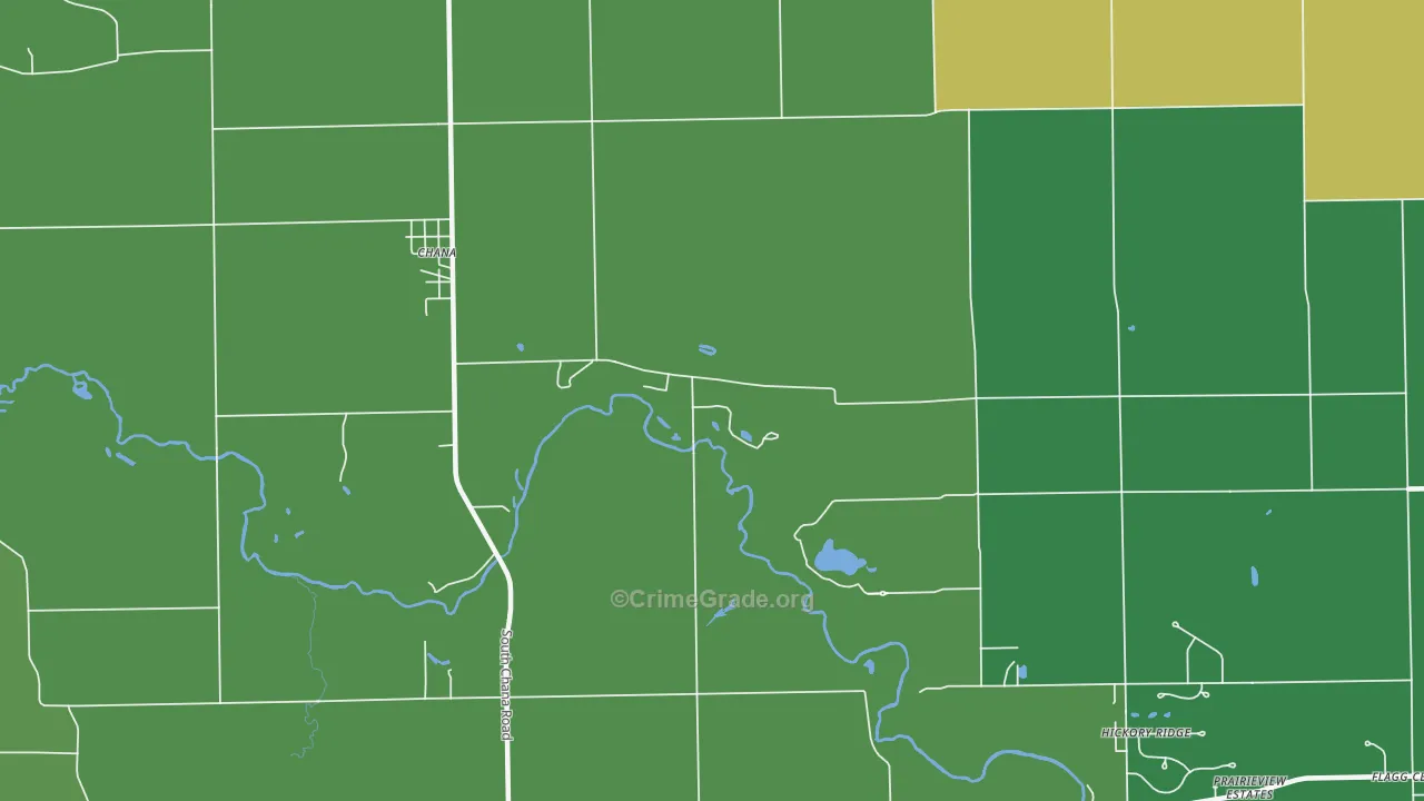 Paynes Point, IL Map of Vehicle Theft Rates