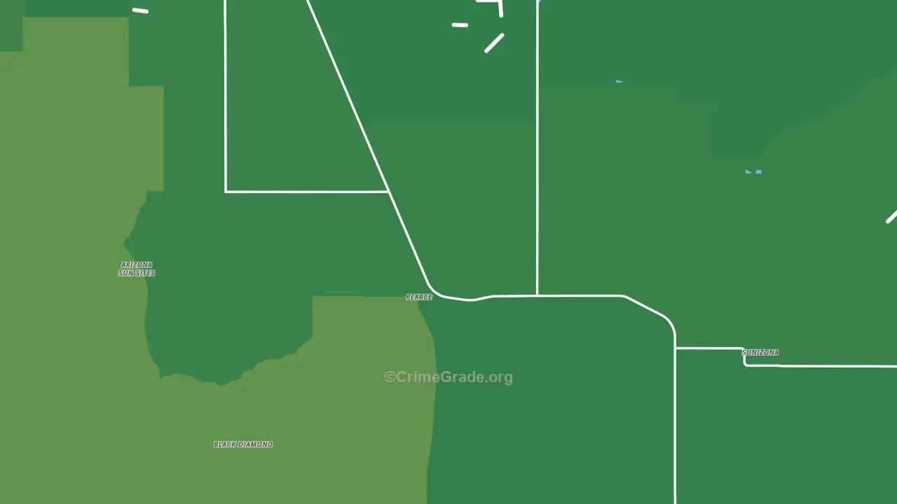 Pearce, AZ Map of Vehicle Theft Rates