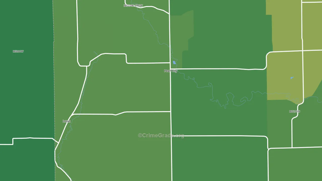 Pearl City, IL Map of Vehicle Theft Rates
