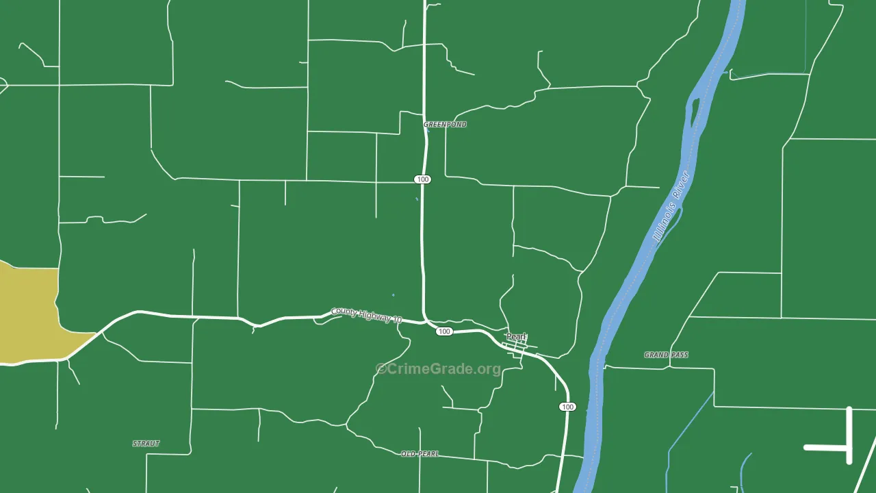 Pearl, IL Map of Vehicle Theft Rates