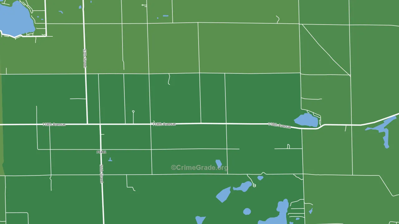 Pearl, MI Map of Vehicle Theft Rates