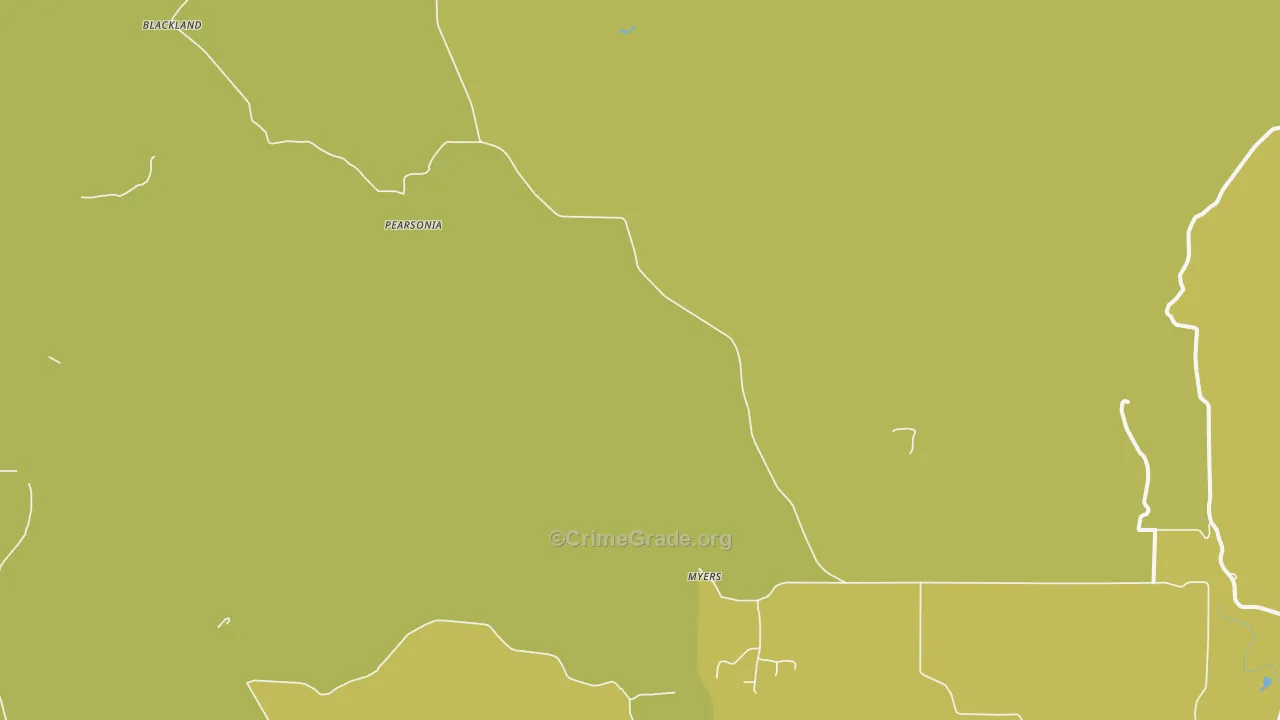 Pearsonia, OK Map of Vehicle Theft Rates