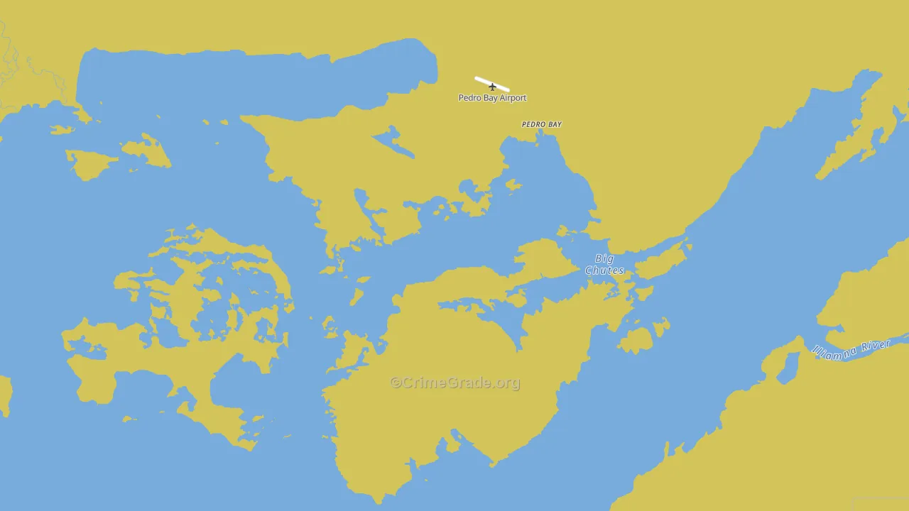 Pedro Bay, AK Map of Vehicle Theft Rates