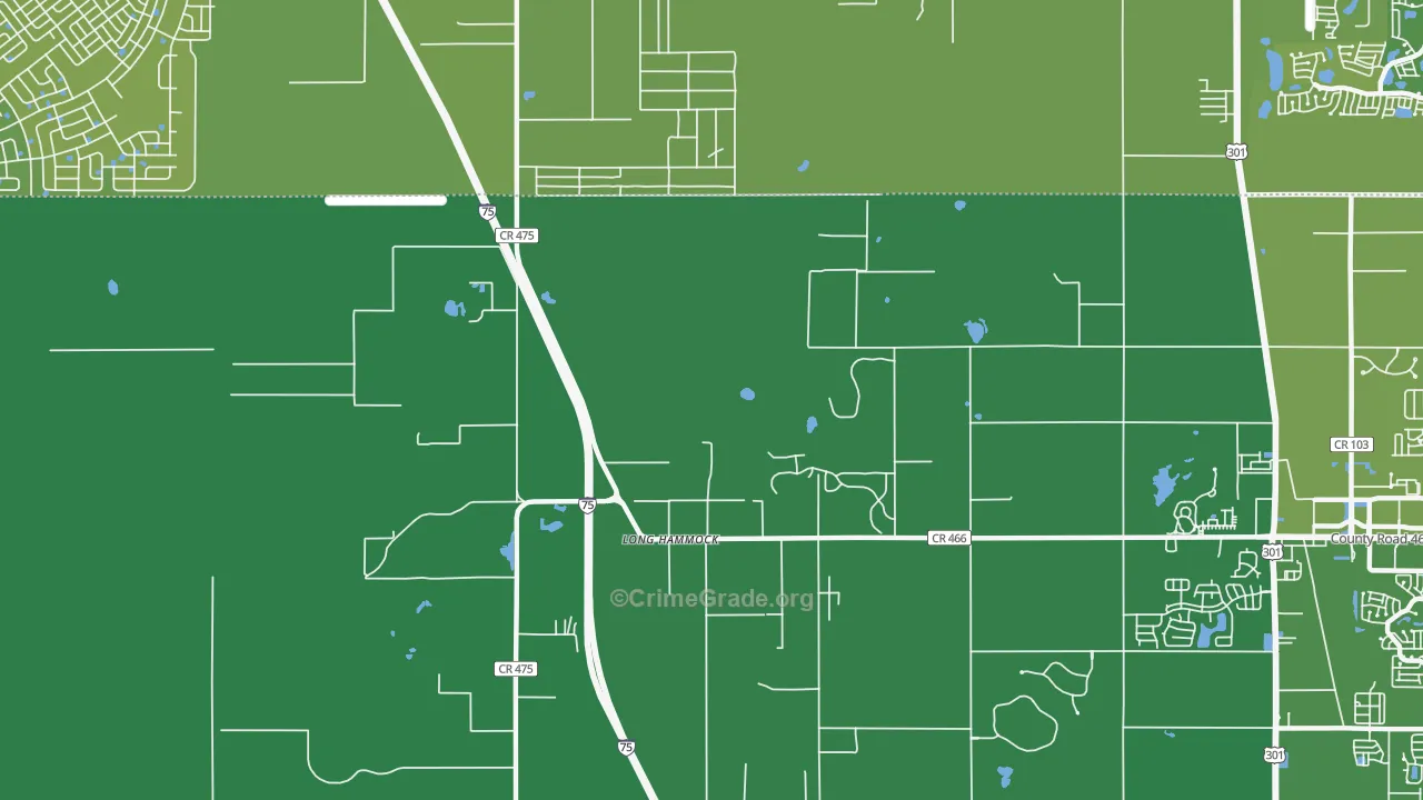 Pedro, FL Map of Vehicle Theft Rates