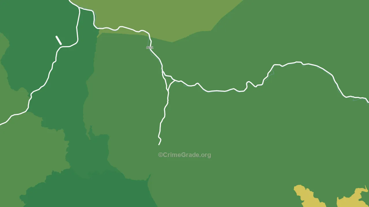 Peel, OR Map of Vehicle Theft Rates