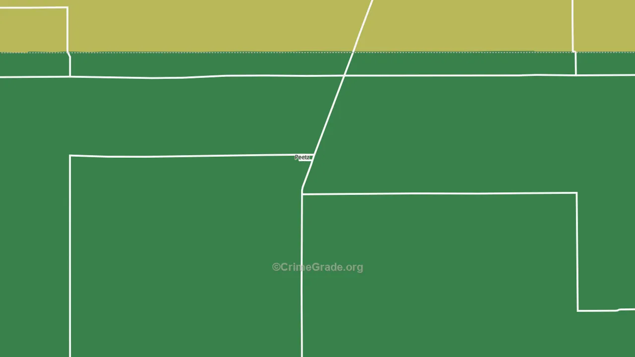 Peetz, CO Map of Vehicle Theft Rates