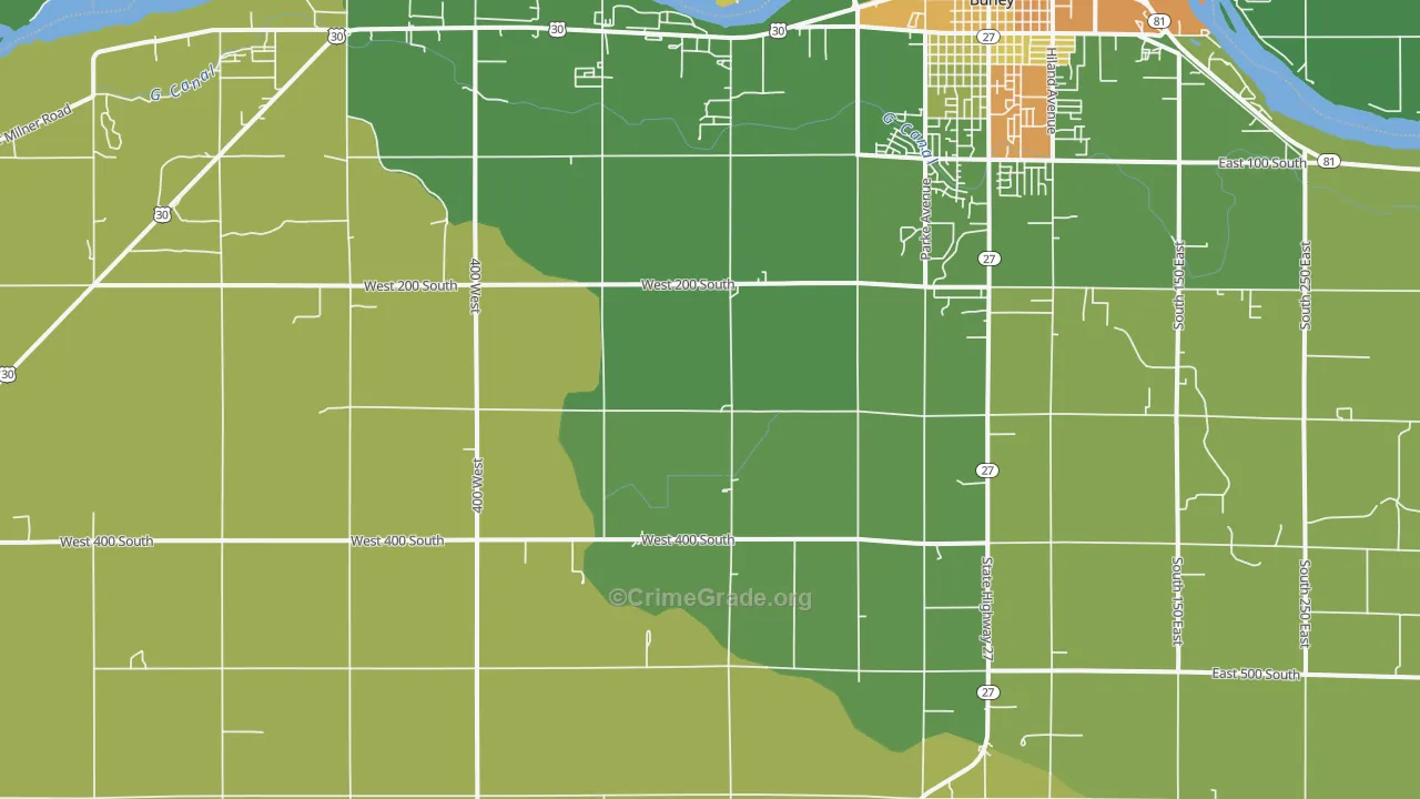 Pella, ID Map of Vehicle Theft Rates