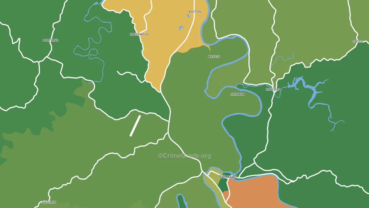 Pendleton County, KY Map of Vehicle Theft Rates