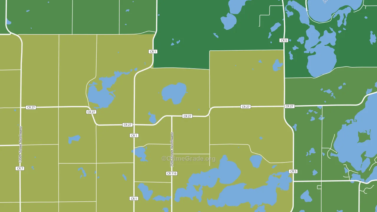Pennock, MN Map of Vehicle Theft Rates