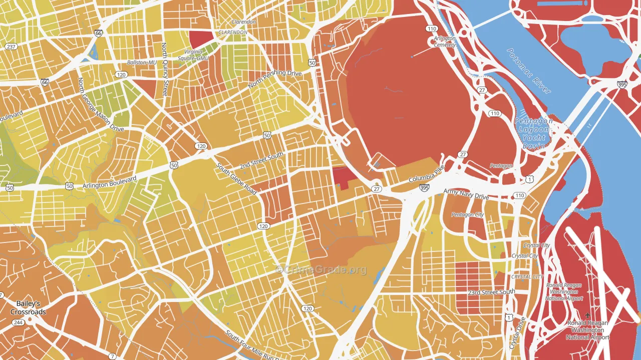 Penrose, Arlington, VA Map of Vehicle Theft Rates
