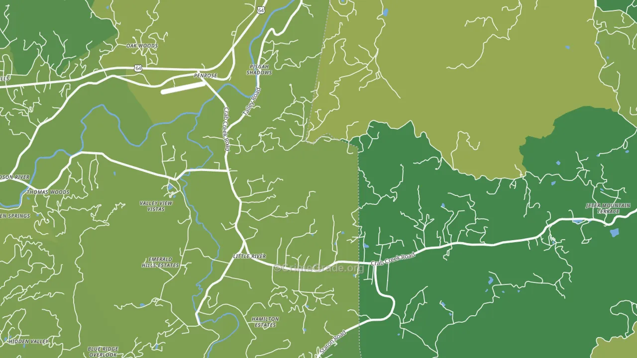 Penrose, NC Map of Vehicle Theft Rates
