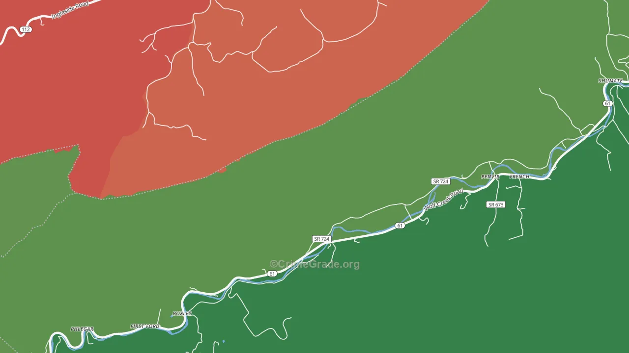 Penvir, VA Map of Vehicle Theft Rates