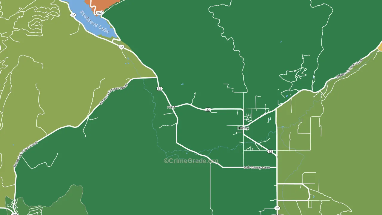 Peoa, UT Map of Vehicle Theft Rates