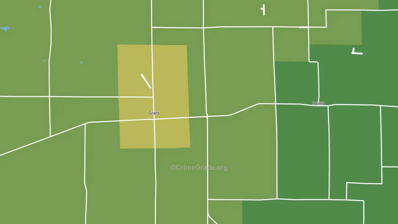 Perkins County, NE Map of Vehicle Theft Rates