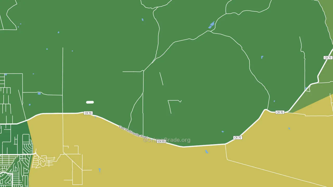 Perkinsville, AZ Map of Vehicle Theft Rates