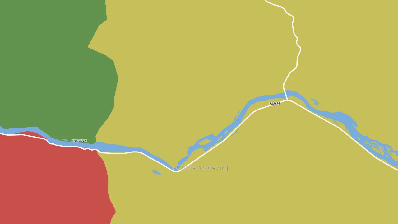 Perma, MT Map of Vehicle Theft Rates