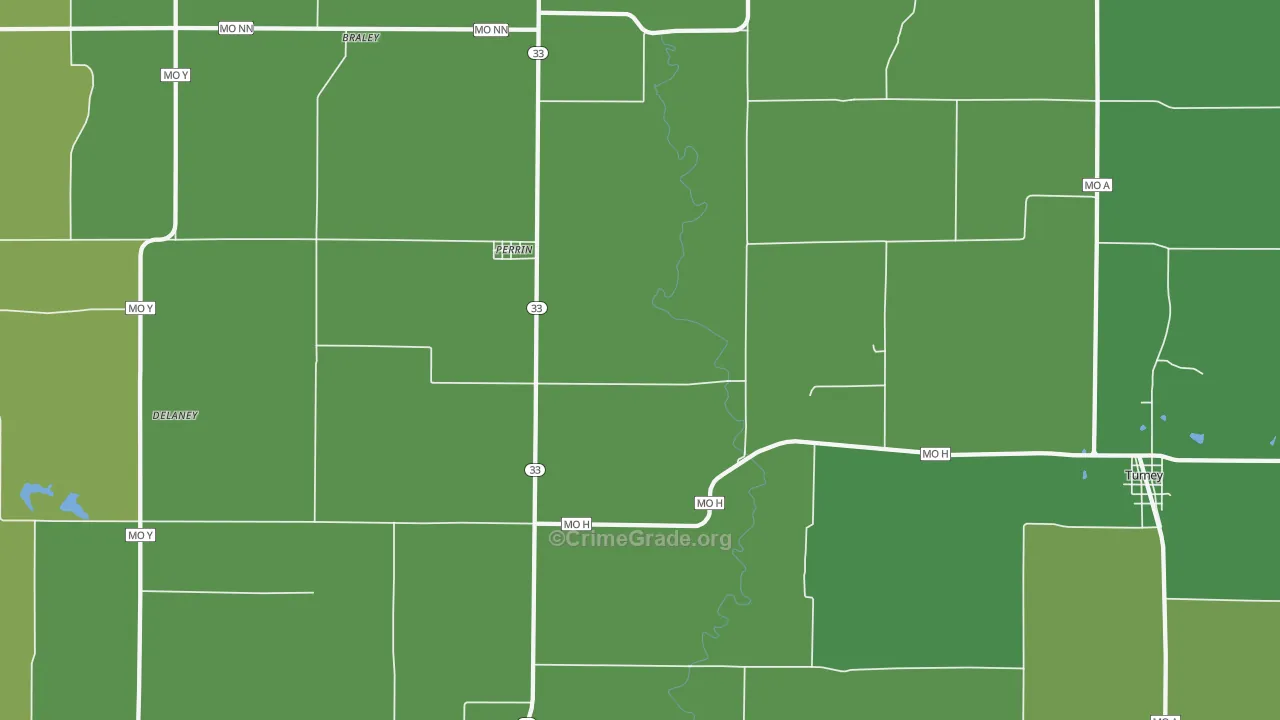 Perrin, MO Map of Vehicle Theft Rates