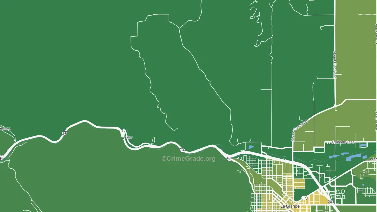 Perry, OR Map of Vehicle Theft Rates