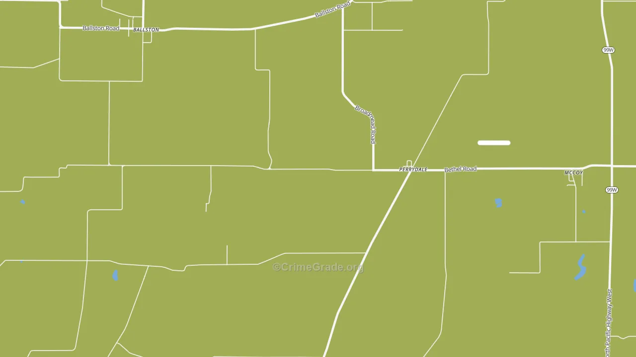 Perrydale, OR Map of Vehicle Theft Rates