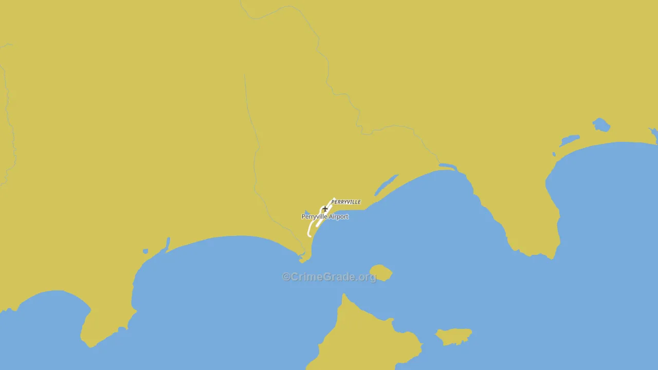 Perryville, AK Map of Vehicle Theft Rates