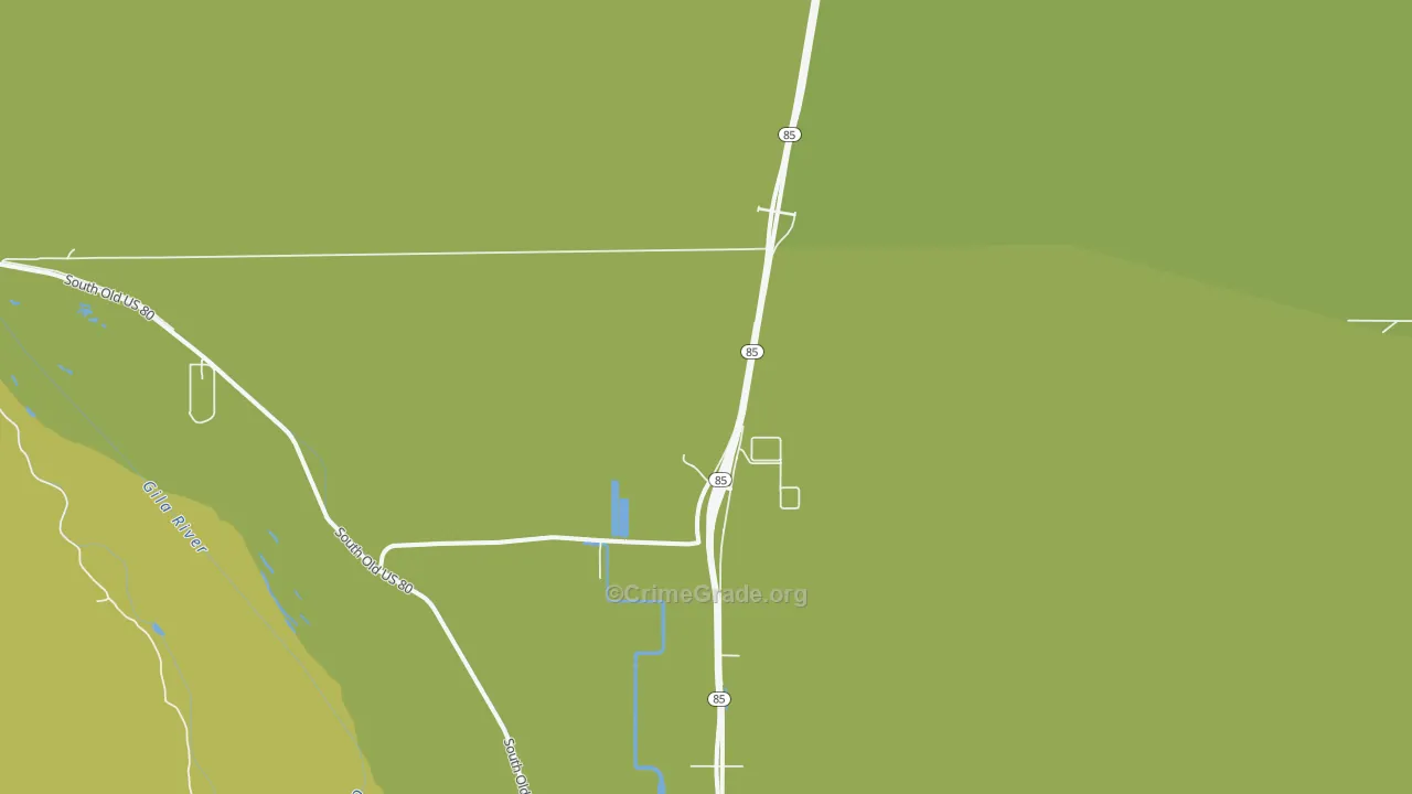 Perryville, AZ Map of Vehicle Theft Rates