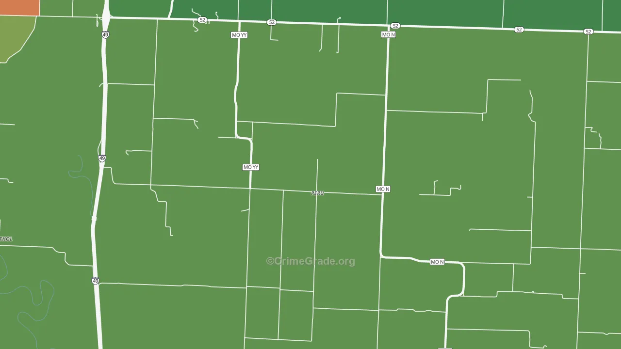 Peru, MO Map of Vehicle Theft Rates