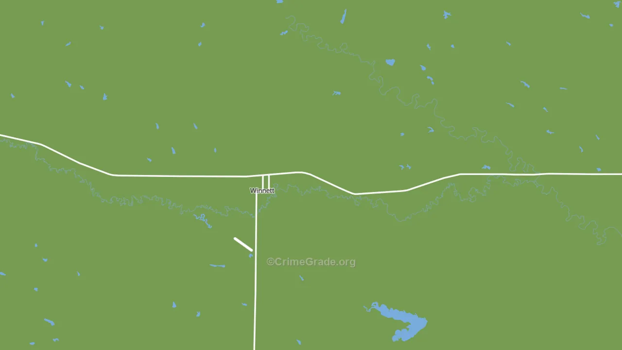Petroleum County, MT Map of Vehicle Theft Rates