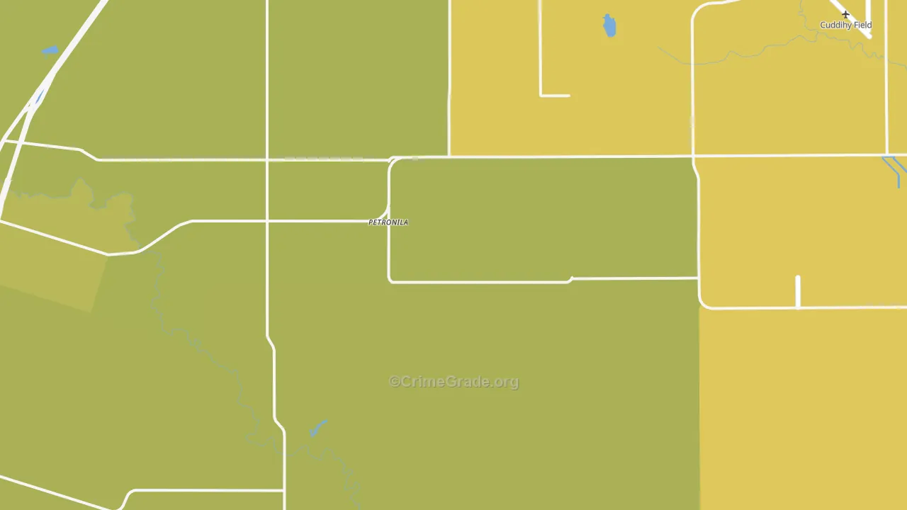 Petronila, TX Map of Vehicle Theft Rates