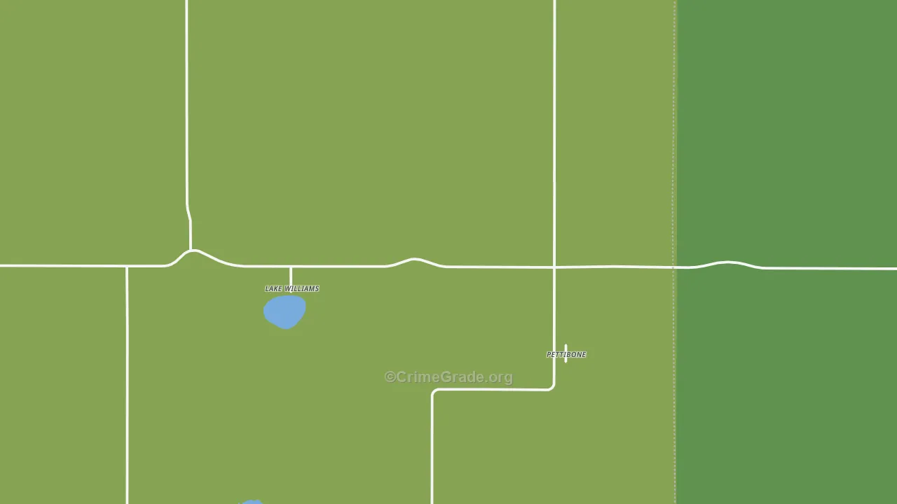 Pettibone, ND Map of Vehicle Theft Rates