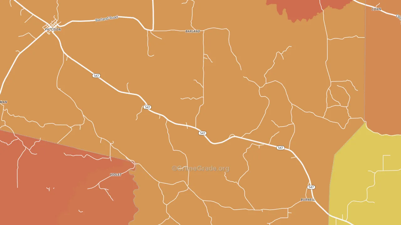 Peyton, MS Map of Vehicle Theft Rates