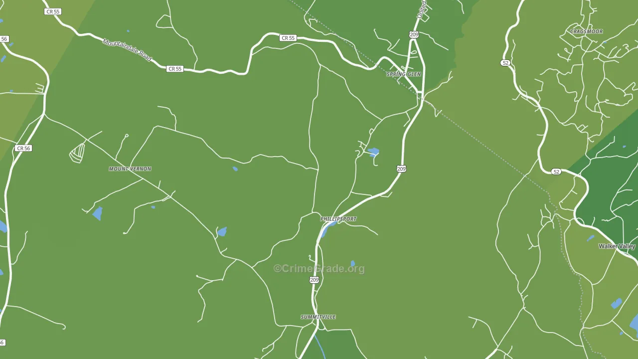 Phillipsport, NY Map of Vehicle Theft Rates